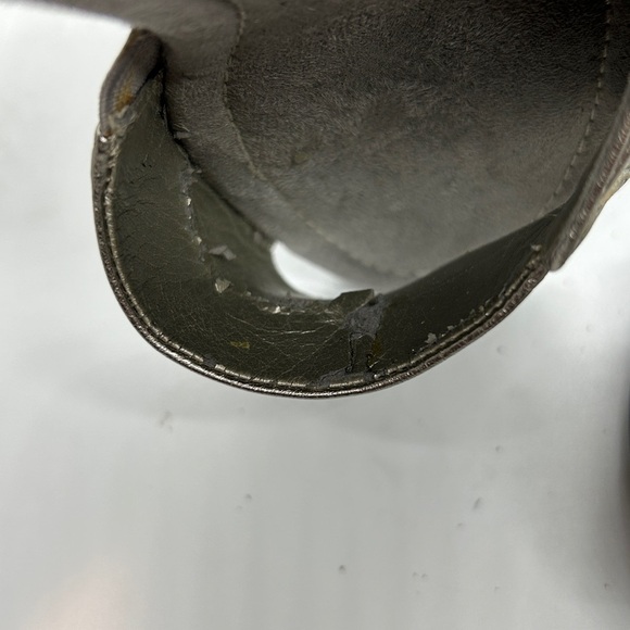 Bandolino Metallic Silver Heeled Slides Size 8 - Picture 10 of 12